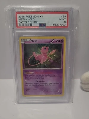 2016 Pokemon Xy Fates Collide Mew-Holo #29 PSA 9 - Image 1 of 2