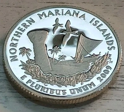 2009-S Silver Cameo Proof "N. Mariana Islands" Washington Quarter ~ Ships Free! - Image 1 of 4