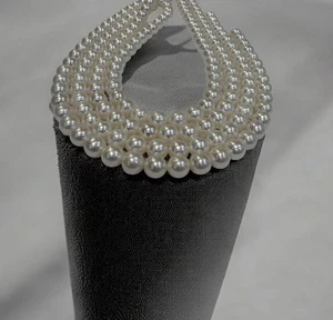 Hermosas perlas de agua dulce de 4 hilos. Muy buen color. Matices rosados ligeros. - Imagen 1 de 14