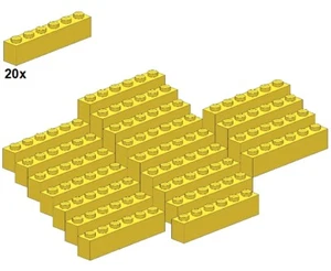 LEGO® - Ladrillos - Amarillo - 3009-03 - 1x6 (20 piezas) - Piedra - Amarillo - Imagen 1 de 1