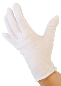 Inspection Gloves Jewelry White Cotton Lightweight Glove X-LARGE Size Pack of 12 - Picture 1 of 8