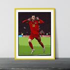 Aaron Ramsey Wales Football Player Framed Poster