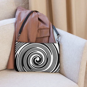 Black and White Swirl Design Crossbody bag - Picture 1 of 5