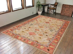Elham Beige Contemporary Oriental Style Handmade 100% Woolen Area Rugs & Carpet - Picture 1 of 14