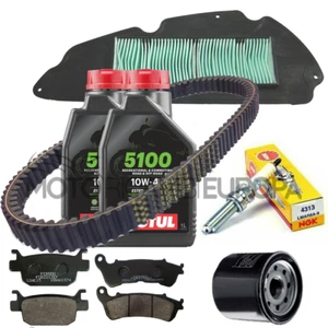 KIT TAGLIANDO HONDA SH 300 OLIO MOTUL 4T FILTRO ARIA OLIO CINGHIA CANDELA - Foto 1 di 2