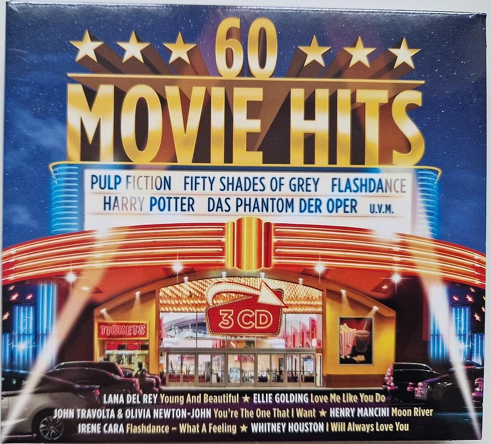 60 Movie Hits, Harry Potter, Braveheart, Shrek, 3 CD's, 60 Songs, NEU/OVP - Bild 1 von 2