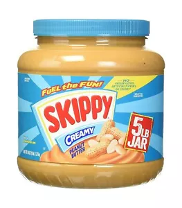 SKIPPY Cremosa Mantequilla de Cacahuete Deliciosa Suave Perfecta Cualquier Snack Comida Tarro de 5 Lb - Imagen 1 de 3