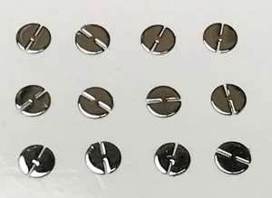 Uhr Zifferblatt Stunde RUND SILBER Metall Markierungen Ziffern Kleinteile 2,2 mm & 1,5 mm - Bild 1 von 3