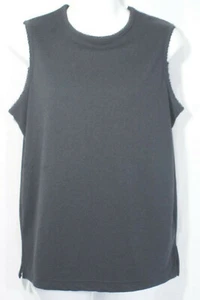 1970's Bonworth Knit Top Vintage Shirt Black Sleeveless Stretchy Cotton Blend S - Picture 1 of 11