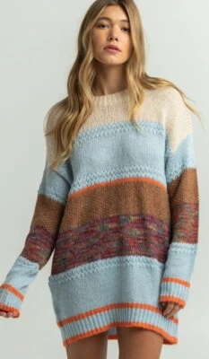 NWT Lumiere Women's Striped Longsleeve Sweater Dress Size L - Image 1 of 4