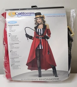 Costume California Ravishing Ringmaster Adulto Donna Clown Circo Tg X-Small NUOVO - Foto 1 di 2