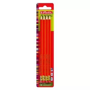 Lápices Herlitz Scolair con Tip HB con borrador 4 unidades en blíster - Imagen 1 de 2