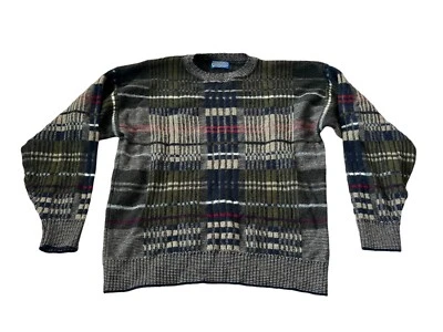 Pendleton Mens Sweater Green L Wool Knit Striped Crew Neck Long Sleeve Pullover - Image 1 of 4