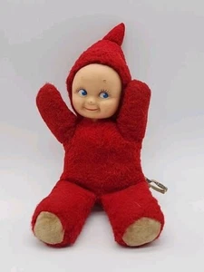 Muñeca de peluche roja Kewpie Knickerbocker de colección camafeo cara de goma envío gratuito - Imagen 1 de 6