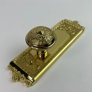 Nostalgic Warehouse Egg & Dart Plate Polished Brass Door Knob - Picture 1 of 10