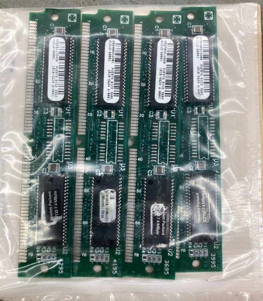 Assorted HP 4MB RAM Memory 72 PIN 70NS SIMM (4 Packs) - Image 1 of 1