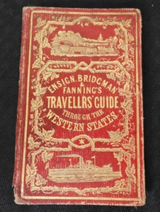 1850's, Ensign Bridgman & Fanning Western States Travel Guide Ohio Iowa IL MN MI - Picture 1 of 11