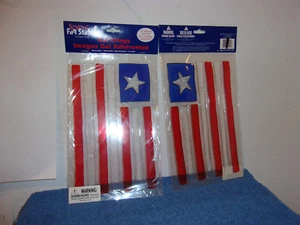 NEW WINDOW CLINGS..RED,WHITE, BLUE AMERICAN US FLAG...2 PACKS OF 1 - Bild 1 von 2