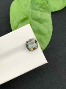 Pietra preziosa naturale taglio cuscino tormalina verde acqua 3,45 CT - pulizia lente di ingrandimento - Foto 1 di 6