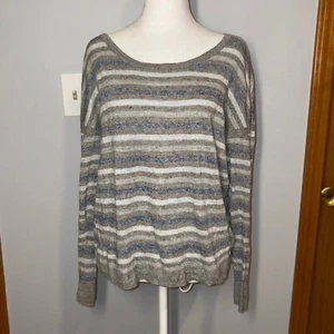 Rag & Bone Striped Knit Linen Sweater Lightweight Pullover Casual Top Size M - Picture 1 of 9