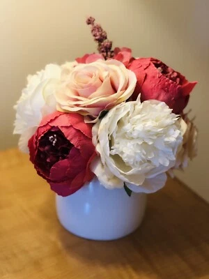 Arreglos Florales Artificiales HECHOS A MANO Floral Decoración del Hogar Foto 1 de 4