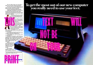 Commodore SX64 2-seitiges Magazin Werbung A3 Poster (270gsm Ilford Galerie) - Bild 1 von 1