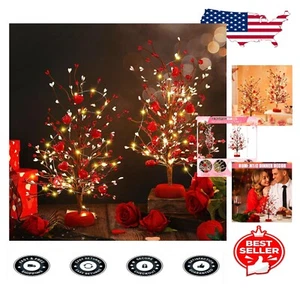 Elegant 21" Artificial Berry Blossom Trees - Perfect for Valentine's Decor - Picture 1 of 10