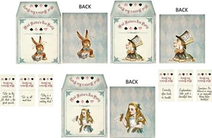 6 ALICE IN WONDERLAND MAD HATTER TEA BAG ENVELOPES TEA PARTY SHOWER BIRTHDAY - Picture 1 of 1