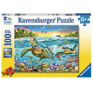 PUZZLE 100 Pz LE TARTARUGHE MARINE PER BAMBINI + 6 ANNI RAVENSBURGER - Foto 1 di 2