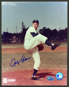 Foto firmada de Johnny Podres 8x10 de los Dodgers de Brooklyn PSA/ADN AUTOGRAFIADA - Imagen 1 de 1