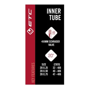 Children's Bicycle / Tricycle Inner Tubes 20 x 1.25-1.75" Bike Tubes 48mm Valve - Picture 1 of 2