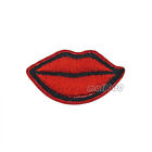 Red Lip Mouth Embroidered Sew or Iron on Patch Badge Patches For Sewing Applique