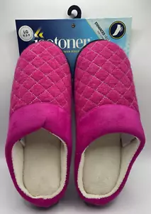 Isotoner Very Berry Scalloped Embroidered Clog Slippers Women LG 8.5/9 New!!!!!! - Picture 1 of 4