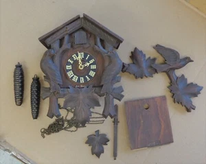 Vintage Seth Thomas German Black Forest Cuckoo Clock for Parts Restoration - Picture 1 of 14