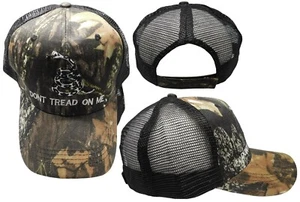 TRUMP 2024 Gadsden Don't Tread On Me Trucker Style Mesh Back Camo Cap Hat - Picture 1 of 6