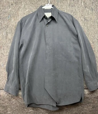 Camisa De Colección Birmania Bibas Para Hombres Abotonada Gris Rayón Poliéster Manga Larga S Foto 1 de 4