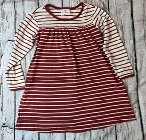 Hanna Andersson Maroon Dark Red Striped Playdress 110 - Picture 1 of 2