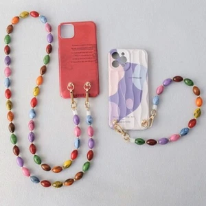 Beaded Pearl Strap Mobile Phone Lanyard DIY Crossbody Bag Chain  Bag Accessory - Photo 1 sur 17