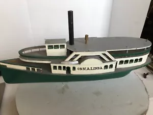Vintage ONNalinda Wooden Model boat 24" long in great condition - Picture 1 of 19