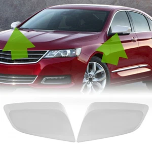 Passenger + Driver Side Door Mirror Cover Caps For Chevy Impala 2014~2020 White - Picture 1 of 11