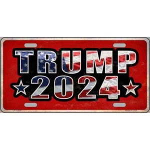 Etiqueta de placa de metal novedosa Trump 2024 LP-12531 - Imagen 1 de 1