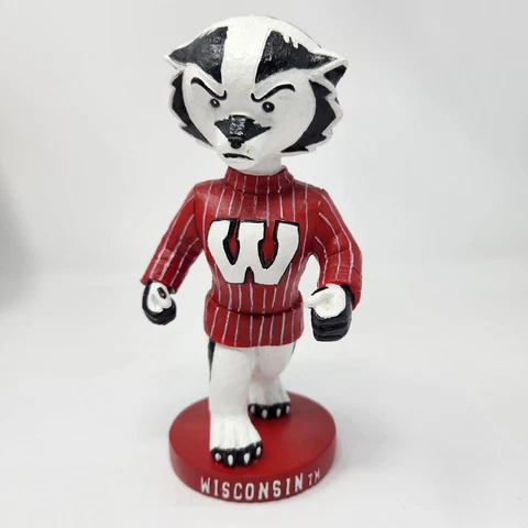 Bucky Badger University of Wisconsin Football Bobblehead Figurine Cover