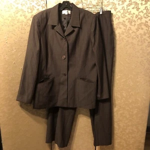 Le Suit braun Sakko Blazer Hosenanzug Größe 18 - Bild 1 von 7