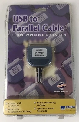 Adattatore Micro Innovations USB a stampante parallela sigillato USB545C nuovo - Immagine 1 di 4