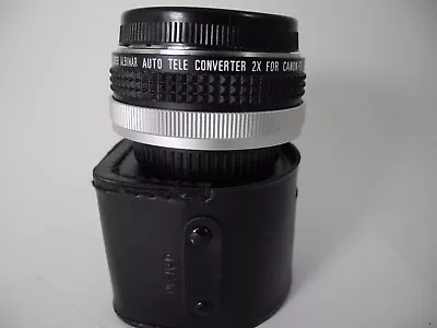 CANON MOUNT SUPER ALBINAR 2X CONVERTER LOOKS UNUSED IN CASE W/CAPS - Image 1 of 4