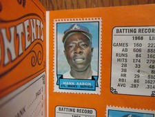 1969 BRAVES Topps Stamp Album(HANK AARON/FELIPE ALOU/JOE TORRE/Comp w/2 Millans