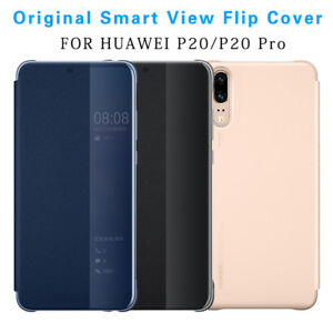 100% Original Official For Huawei P20 Pro/P20 flip Leather Smart View case Cover
