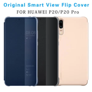 100% Original Oficial Para Huawei P20 Pro/P20 Abatible Cuero Smart View Estuche Cubierta - Imagen 1 de 12