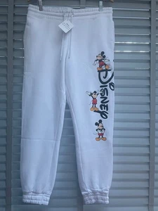 Joggers Disney blancos para damas S M L XL 2XL Primark polar interior Mickey Mouse - Imagen 1 de 7