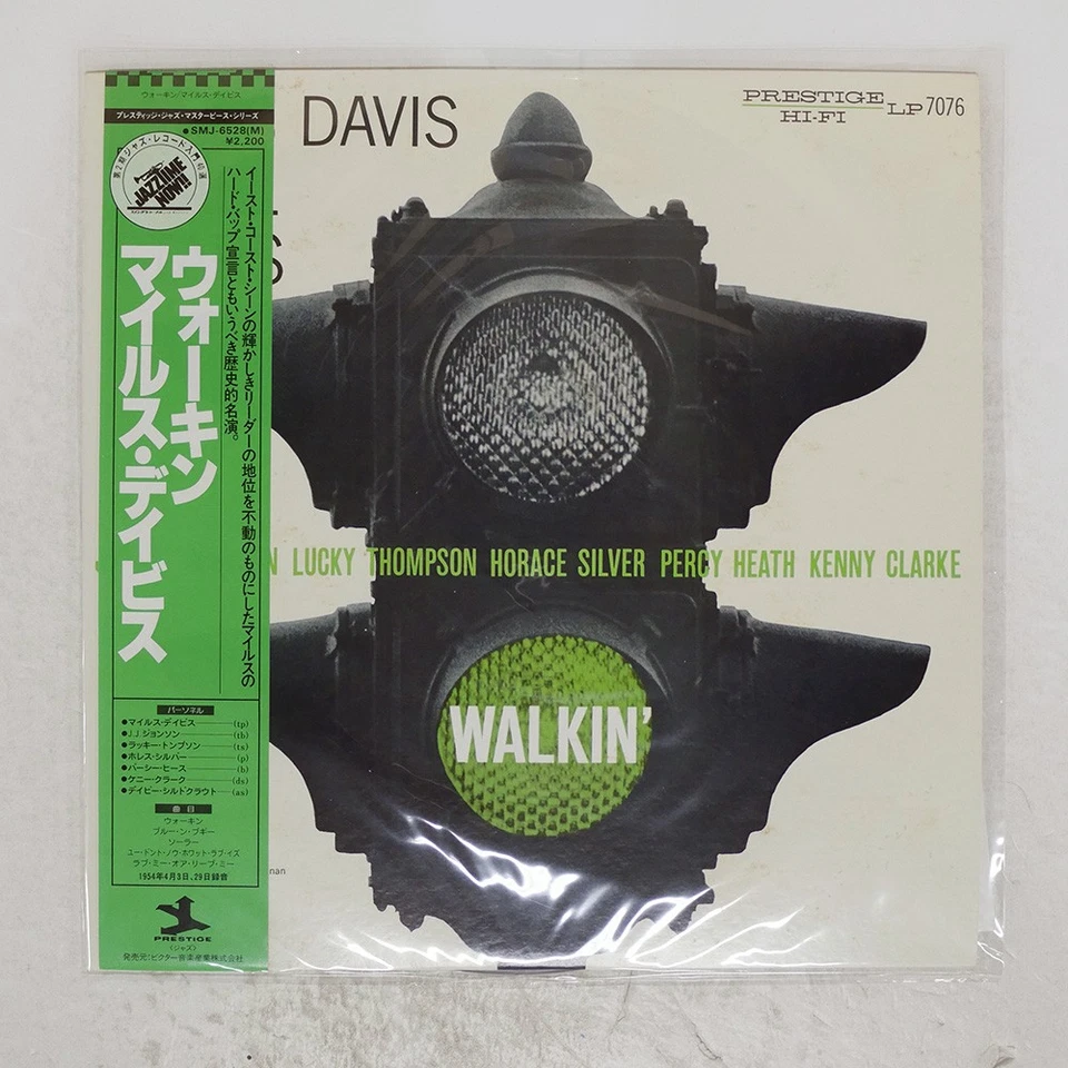 MILES DAVIS WALKIN' PRESTIGE SMJ6528 Japan REISSUE MONO OBI INSERT VINYL LP - Image 1 of 1